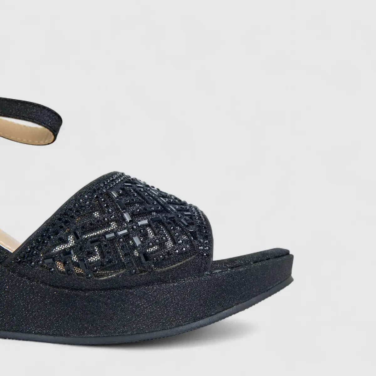 Bulbul Ladies Evening Wedge LU017 Black