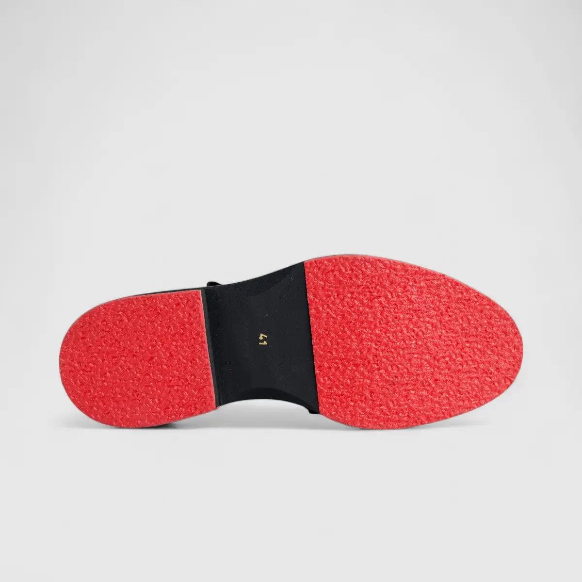 Formales Men's (UK4 TO UK12) Leather Chunky Sole Loafer Double Monk 0509 Black FC137