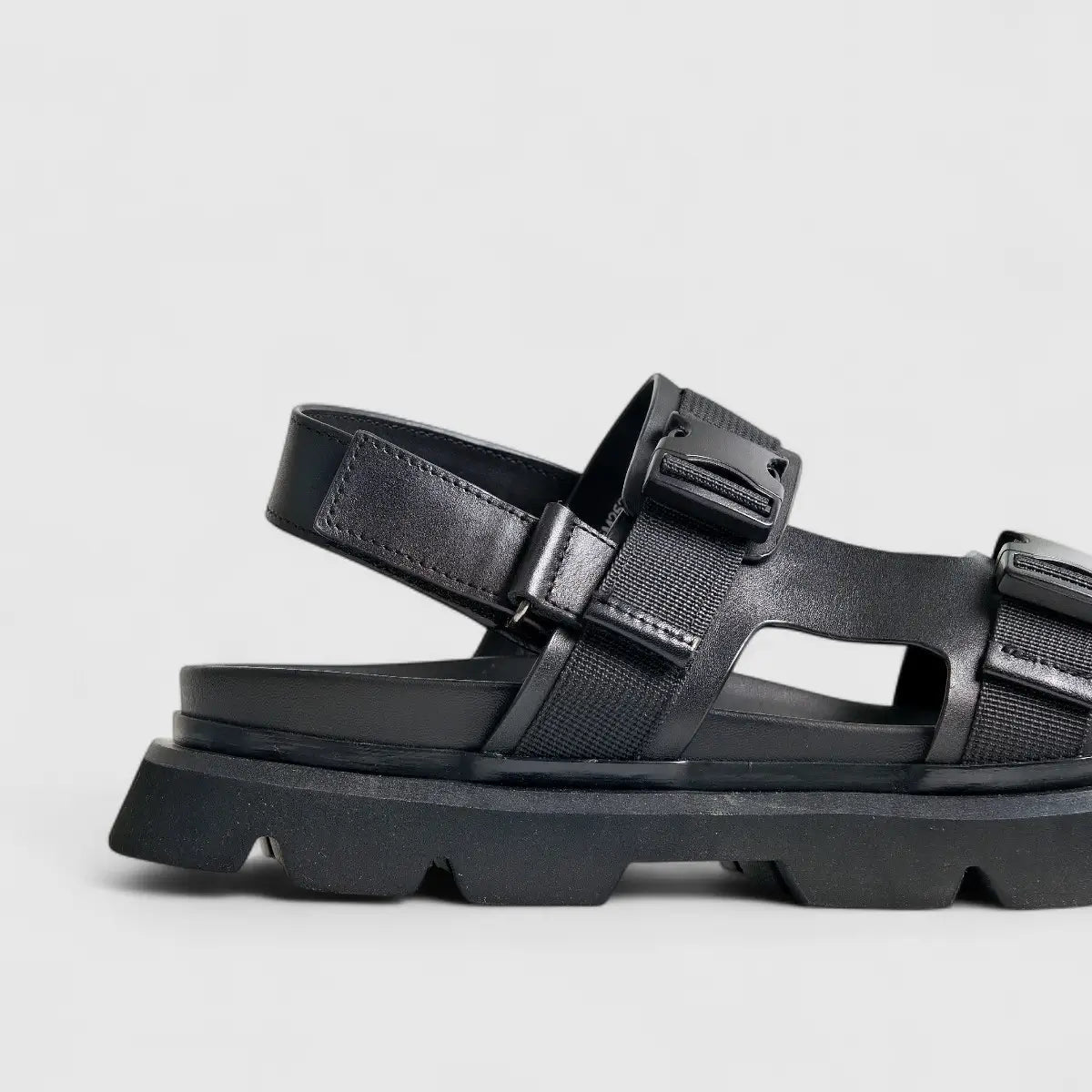 Formales Leather Sandal FM2526-13 Black FS13 Sandals | familyshoecentre