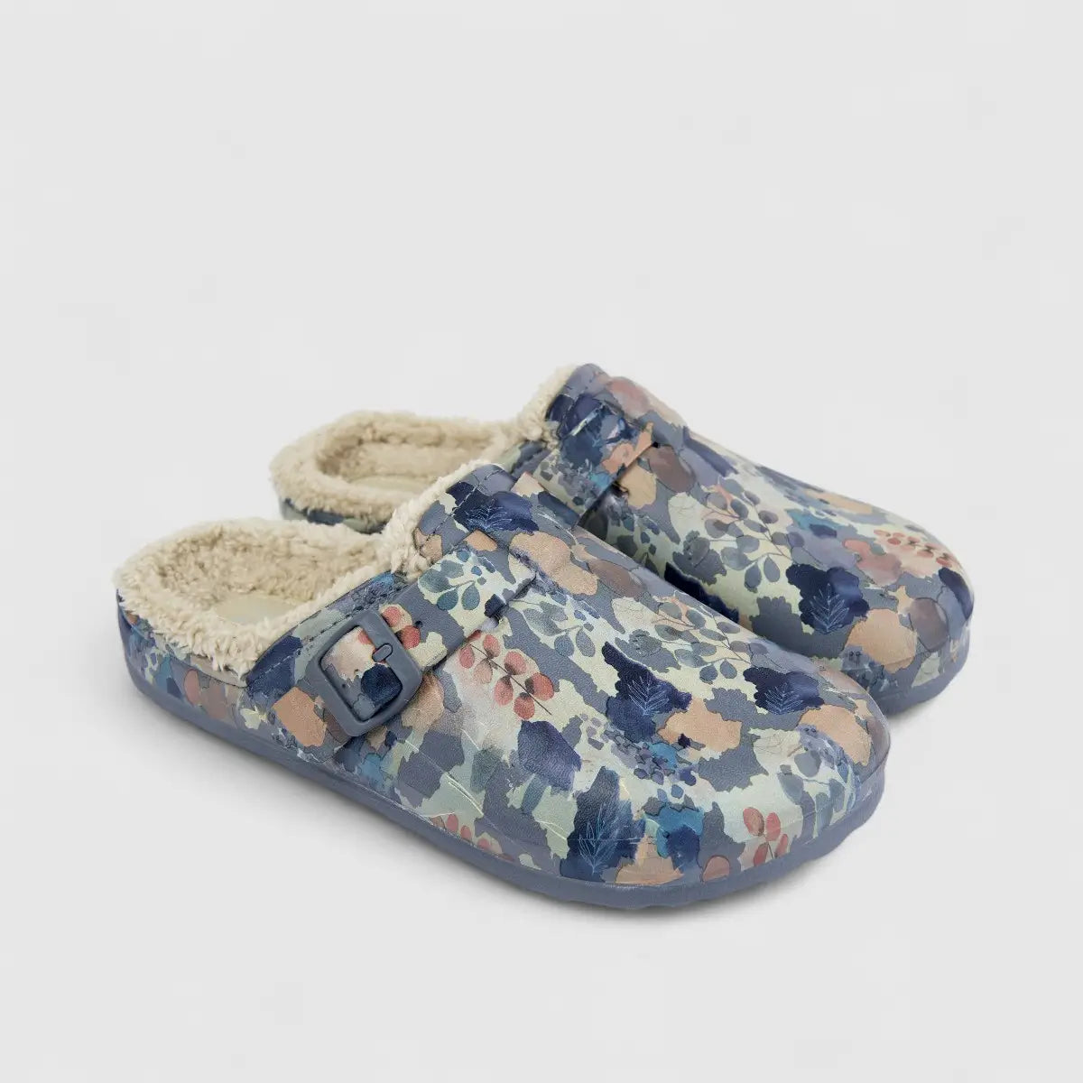 Hush Puppies Soft Style Desi Fur Ladies Slippers SSL01503 Multi Grey