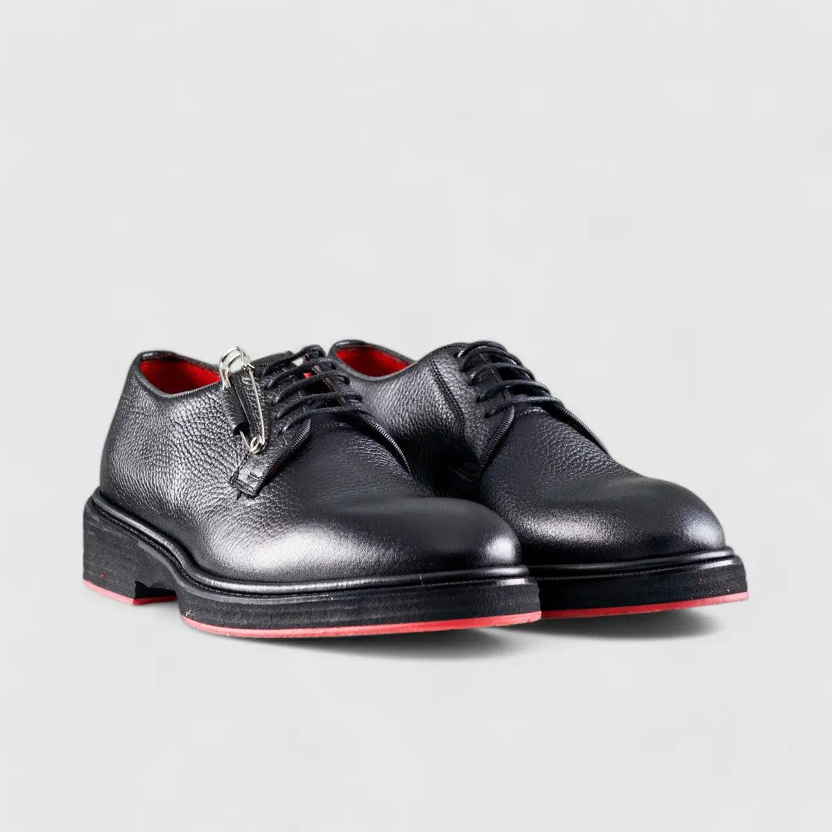 Formales Men's Chunky Sole Dress Oxfords Black Floater Red Sole 0218 FC27 Oxfords | familyshoecentre