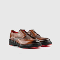 Chunky Sole Dress Oxfords Tan 4116 Oxfords | familyshoecentre