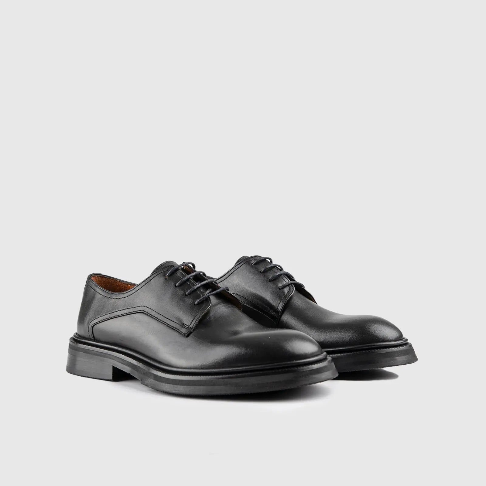 Chunky Sole Oxfords Black 0487 Oxfords | familyshoecentre