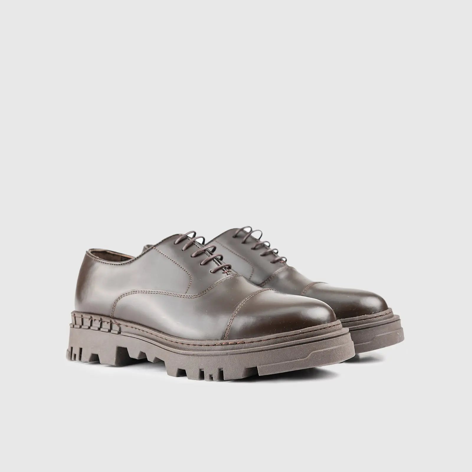 Chunky Sole Oxfords Brown 3308 Oxfords | familyshoecentre