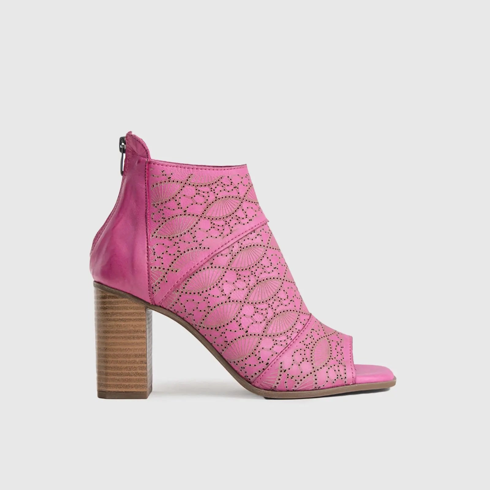 Comfort Block Heel Sandal Pink 8330 Heels | familyshoecentre