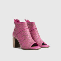 Comfort Block Heel Sandal Pink 8330 Heels | familyshoecentre