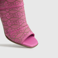 Comfort Block Heel Sandal Pink 8330 Heels | familyshoecentre