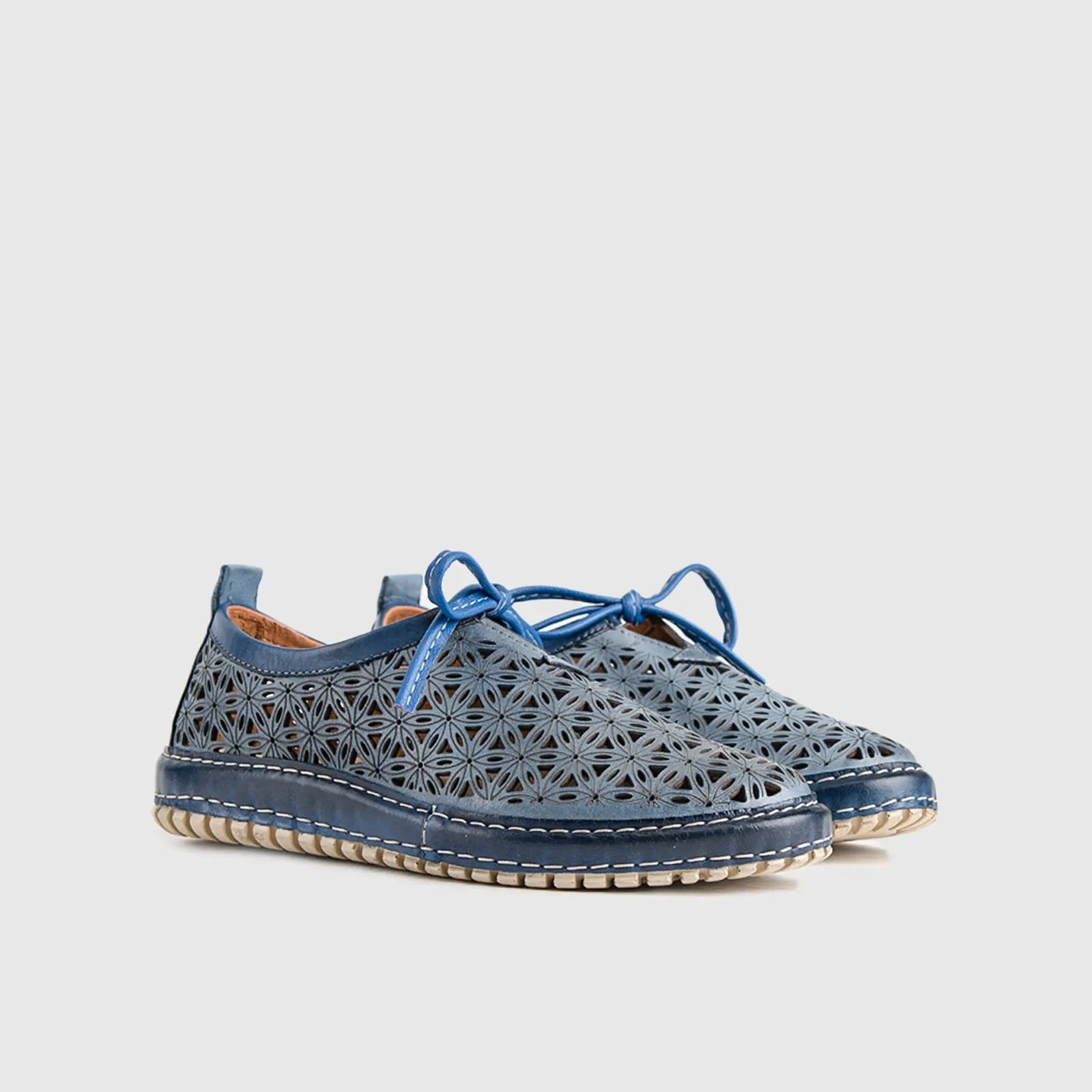 Comfort Leather Casuals 6443 Navy Pumps | familyshoecentre