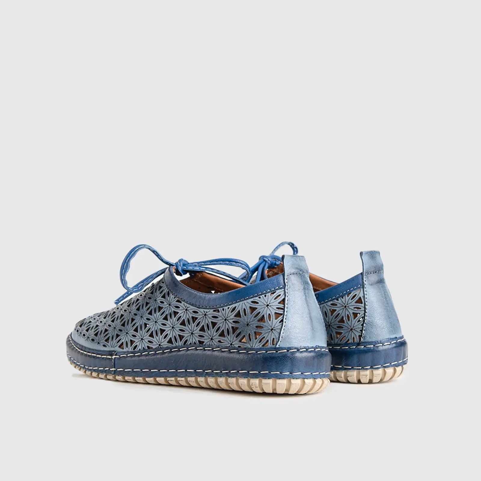 Comfort Leather Casuals 6443 Navy Pumps | familyshoecentre
