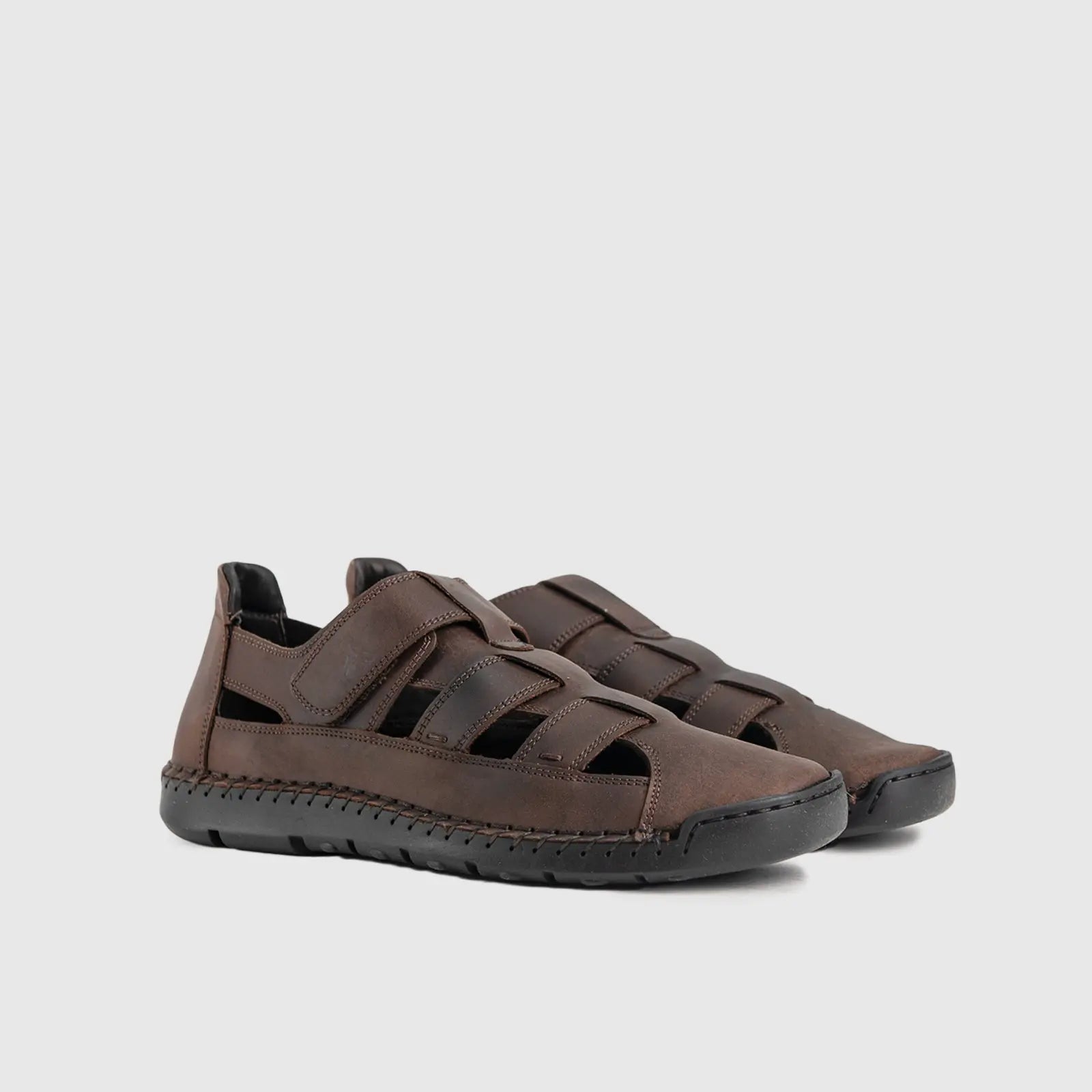 Comfort Sandals 737313 Brown Slip-ons | familyshoecentre