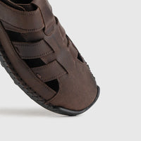 Comfort Sandals 737313 Brown Slip-ons | familyshoecentre