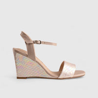 Comfort Wedge Sandal Light Pink 10871 Wedges | familyshoecentre