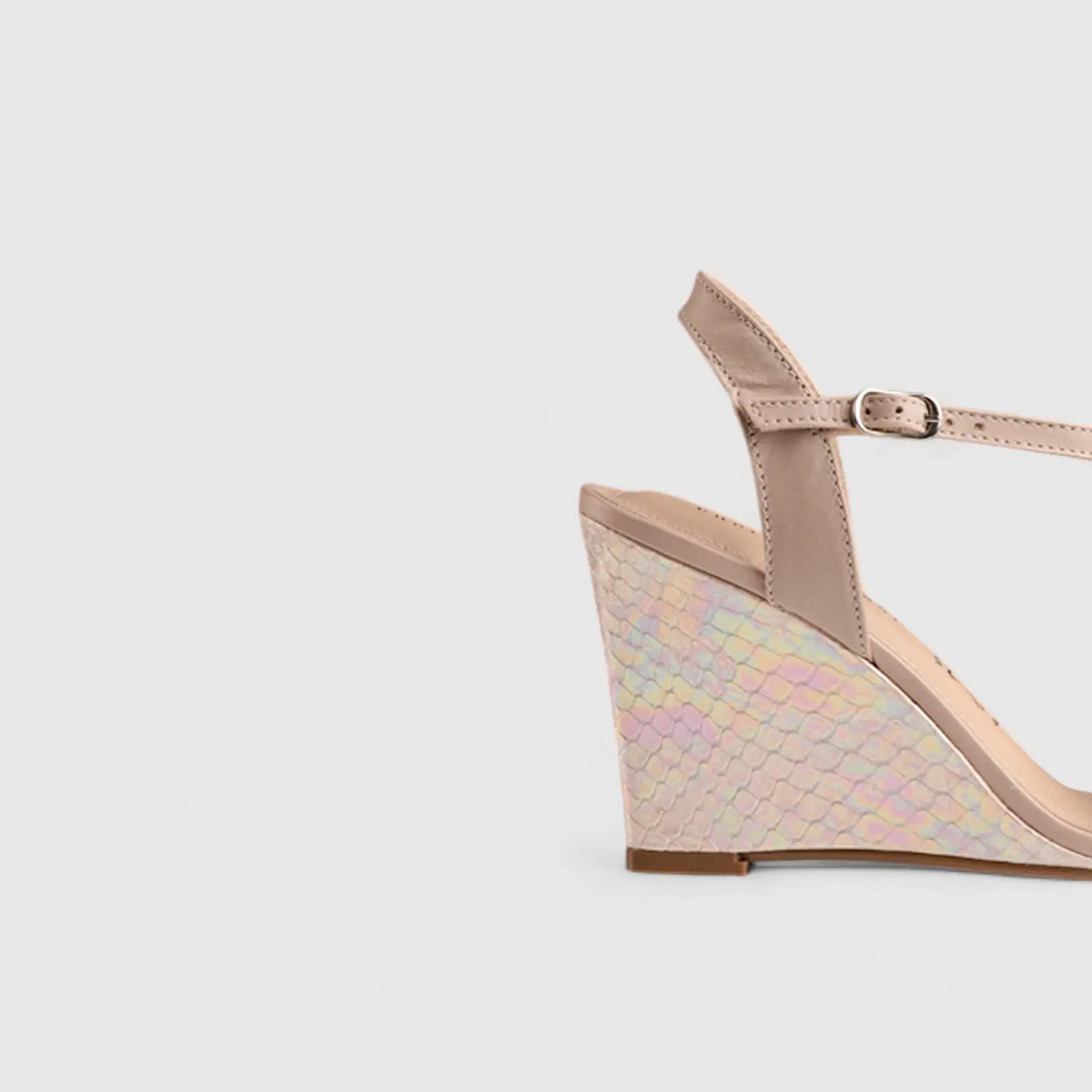 Comfort Wedge Sandal Light Pink 10871 Wedges | familyshoecentre