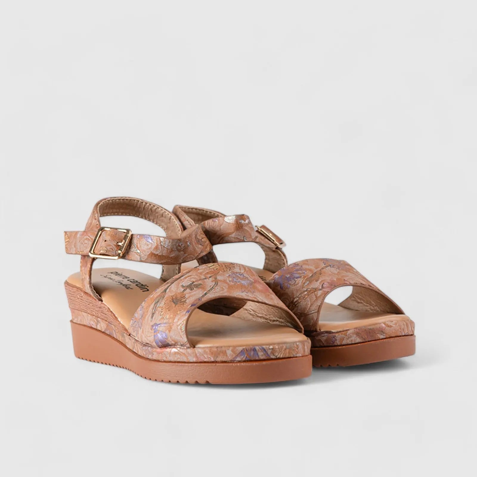 Comfort Wedge Sandal Tan 10538 Sandals | familyshoecentre