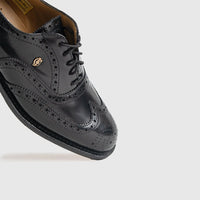 Crockett and Jones - 12341 Black Leather Oxfords | familyshoecentre