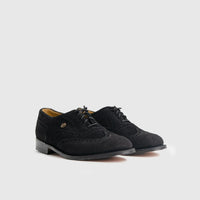 Crockett and Jones - 12341 Black Suede Oxfords | familyshoecentre