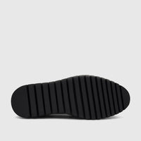 Bottom view of a Crockett And Jones Men's Chunky Sole Loafer Nino 62.CGS544A, showcasing its black, heavily ridged rubber
