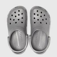 Crocs Classic 10001-0DA in slate grey, lightweight slip-on clogs with perforated upper and cushioned insole for all-day