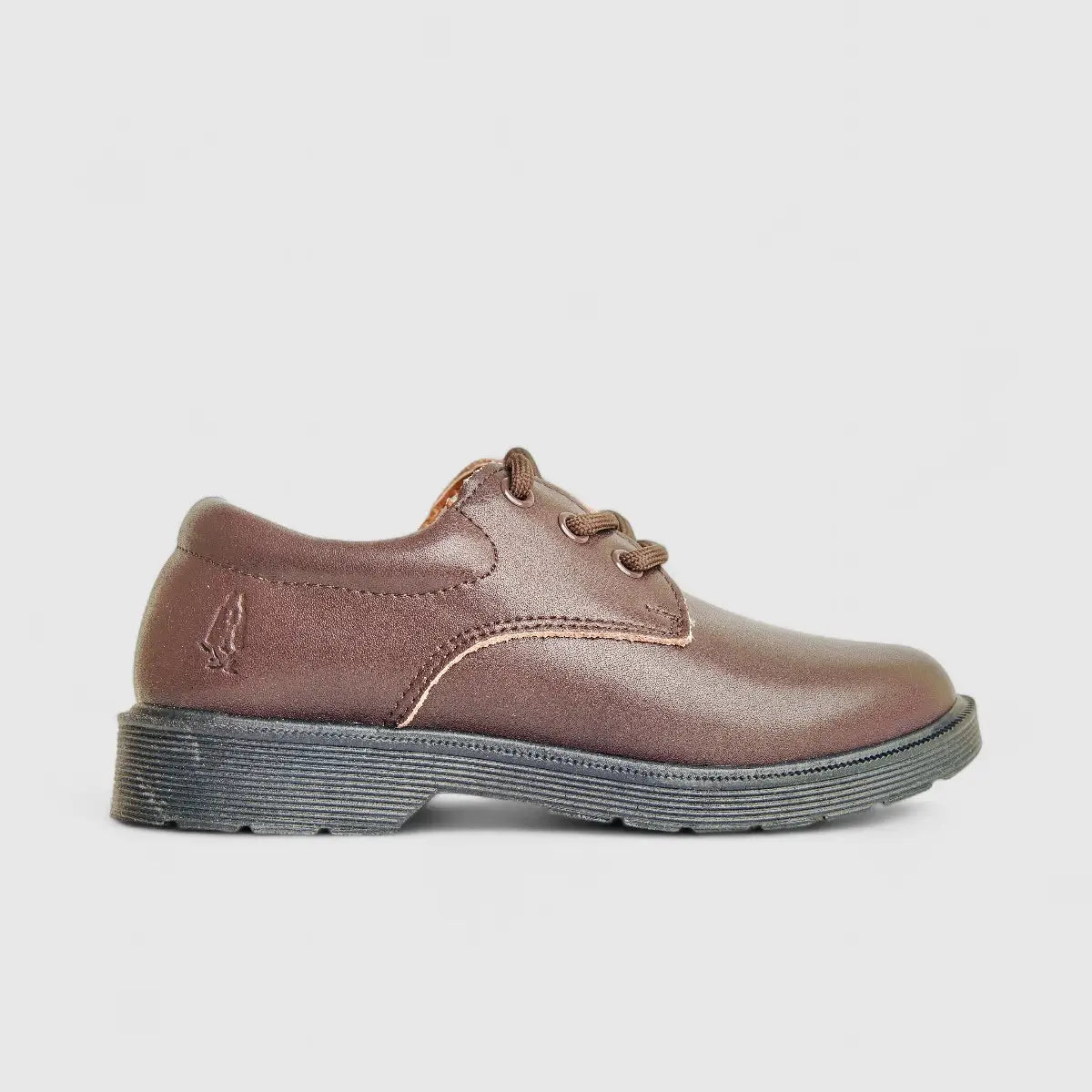 Curtis Kids (UK9 TO UK1) Lace Up School Shoe HPK00022 Brown HK3