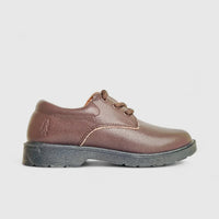 Curtis Kids (UK9 TO UK1) Lace Up School Shoe HPK00022 Brown HK3