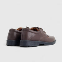 Curtis Youths And Men's (UK2 TO UK12) Lace Up School Shoe HPM00698 Brown HK4