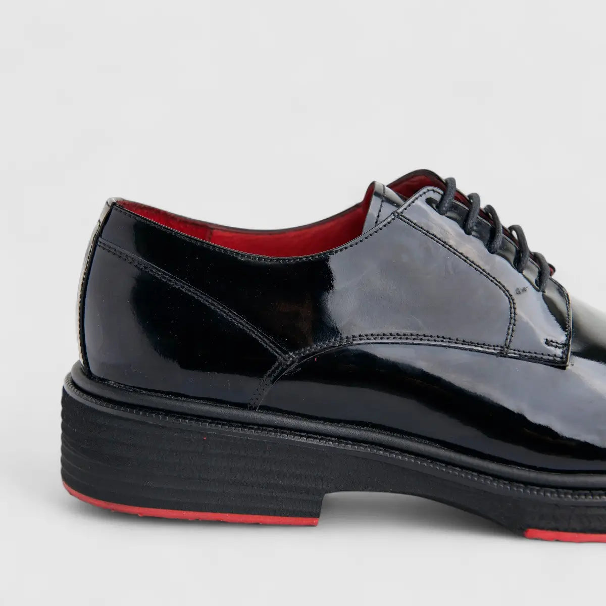 Formales Men's (UK4 TO UK12) Leather Chunky Sole Lace Up 0234 Black Patent FC139