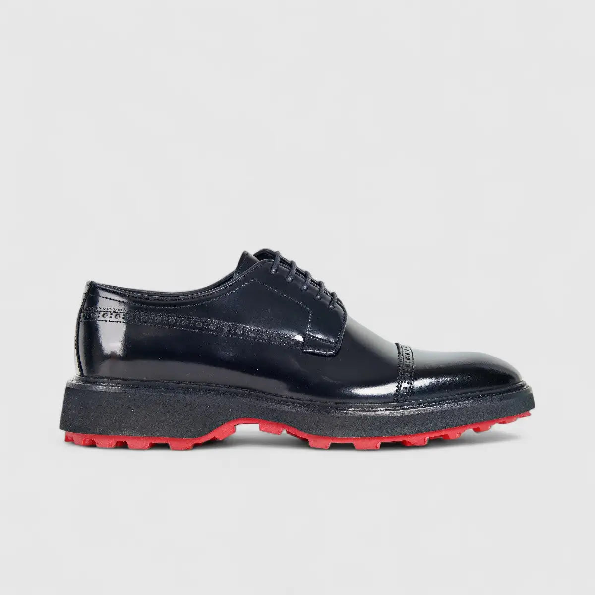 Formales Men's Leather Chunky Sole Lace Up 0495 Black FC114