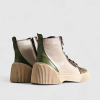 Karyoka Comfort Leather Boots 3142 Beige Multi Boots | familyshoecentre