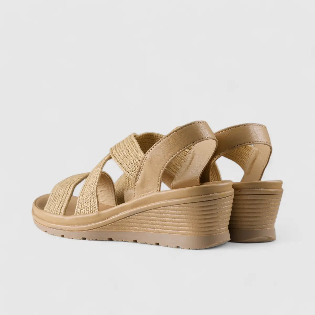 Soft Style Portia Wheat Tan 01486 Wedges | familyshoecentre