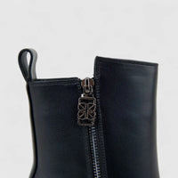 Bulbul Ladies Block Heel Ankle Boot Black CAR26-3