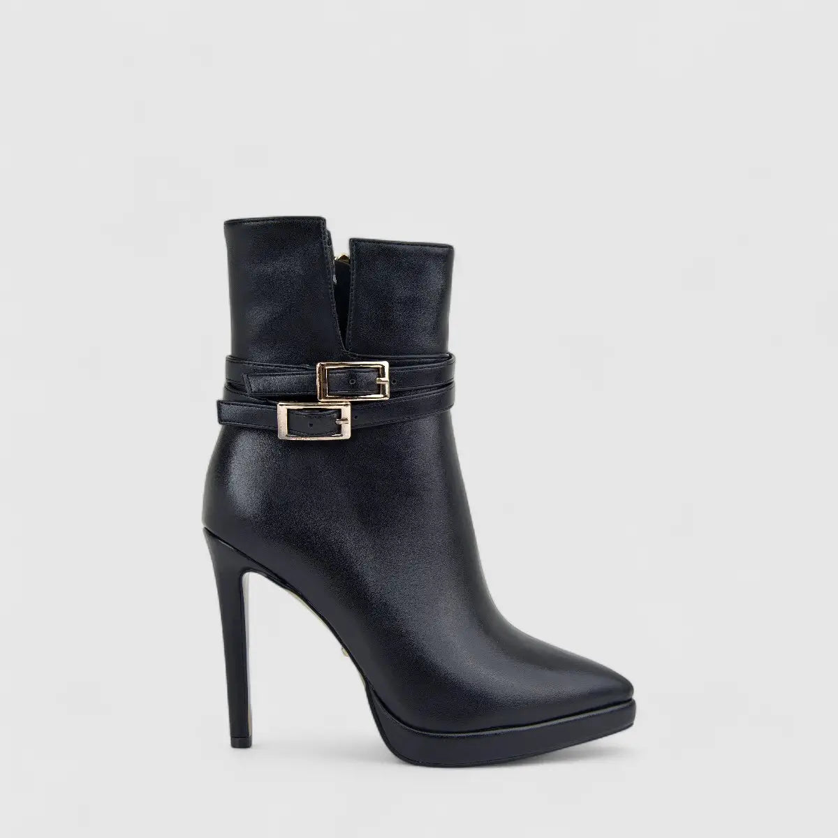 Bulbul Ladies Stiletto Heel Ankle Boot Black CAR26-4