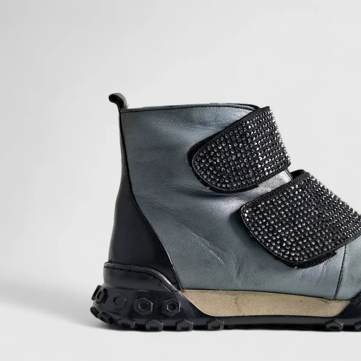 Karyoka Comfort Leather Boots 3556 Grey Boots | familyshoecentre