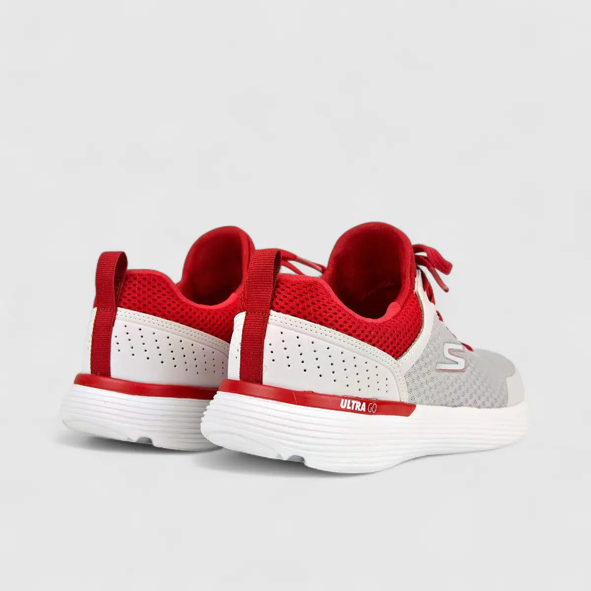 Skechers Men's Comfort Sneaker Go Run 400 V2 220088  Grey Red SM88 Sneakers | familyshoecentre