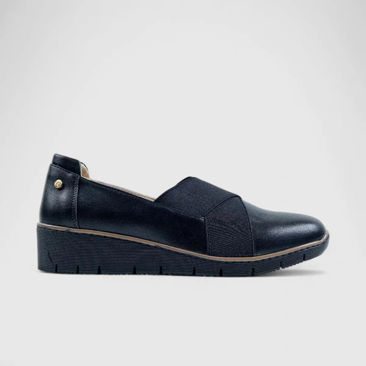PC Comfort Wedge Black 10740 Wedges | familyshoecentre
