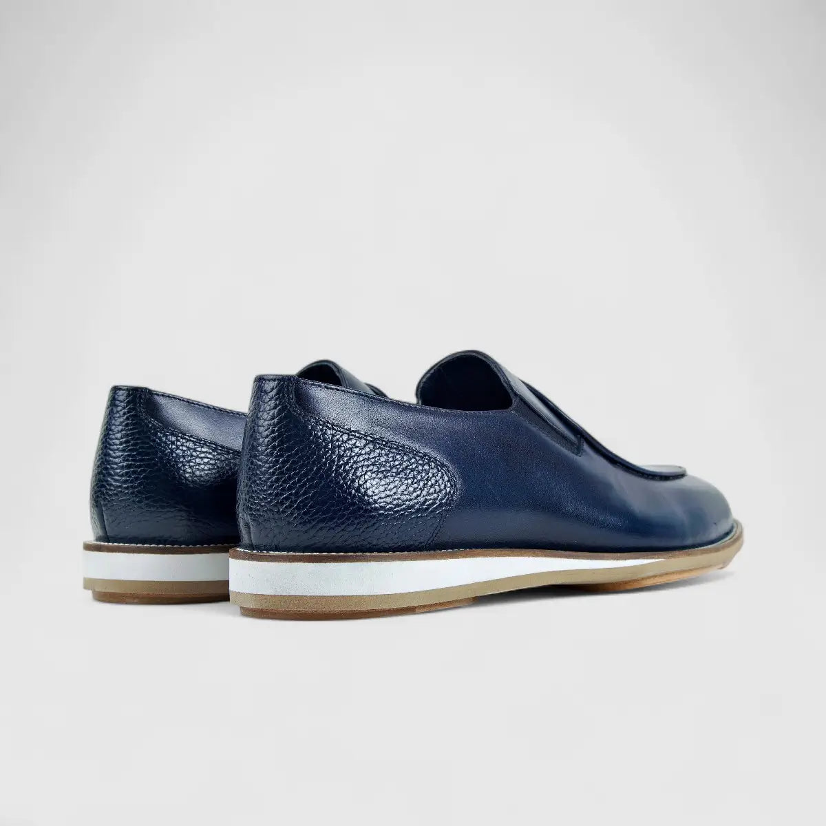 Bulletti Leather Slip On Navy 24-433 BC2 Oxfords | familyshoecentre