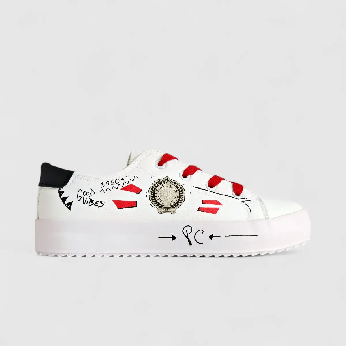 PC Ladies Casual Sneaker PCL10778 White Multi PC281