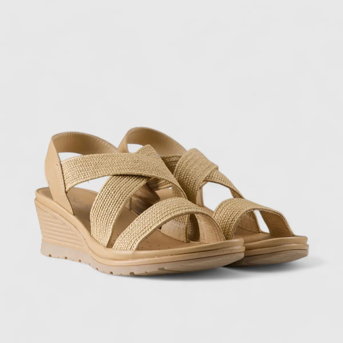 Soft Style Portia Wheat Tan 01486 Wedges | familyshoecentre