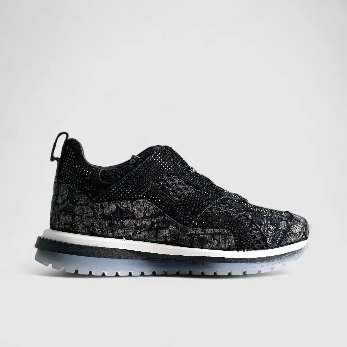 Eternal Ladies Leather Sneaker Black 1703242 Sneakers | familyshoecentre