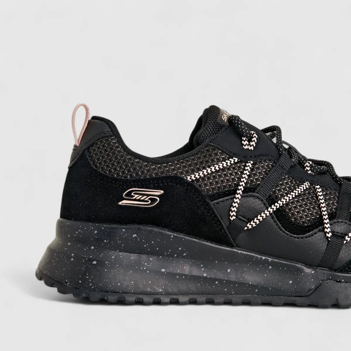 Skechers Ladies Comfort Sneaker Bobs Squad 3 117188 Black SW91