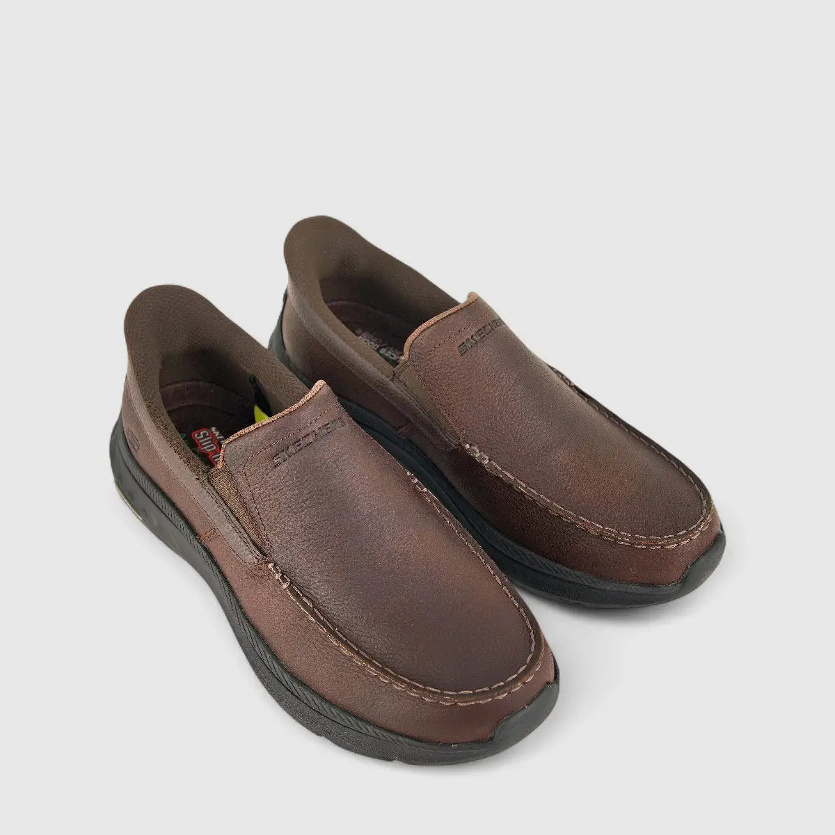 Skechers Men's Comfort Slip On Pollard 205334 Red Brown SM97