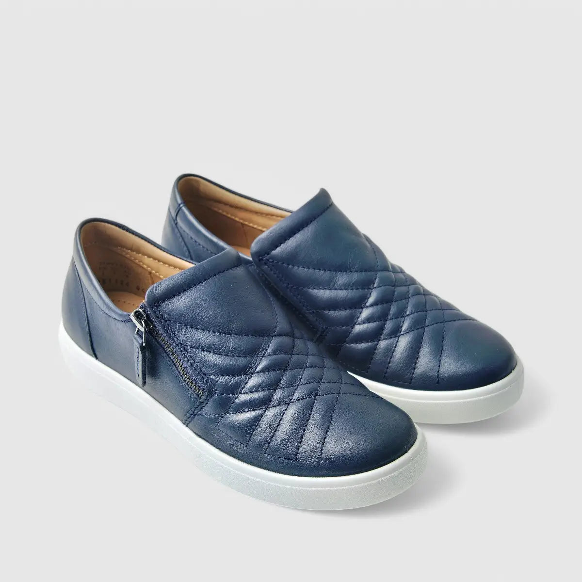 Hotter Poppy Slip On Comfort Sneaker Navy Sneakers | familyshoecentre