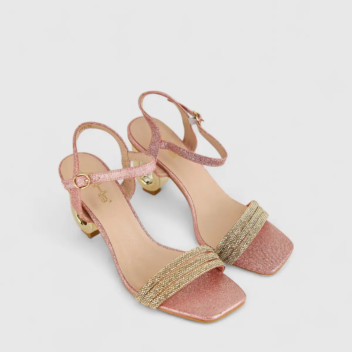 Bulbul Ladies Evening Sandal HAR047 Pink