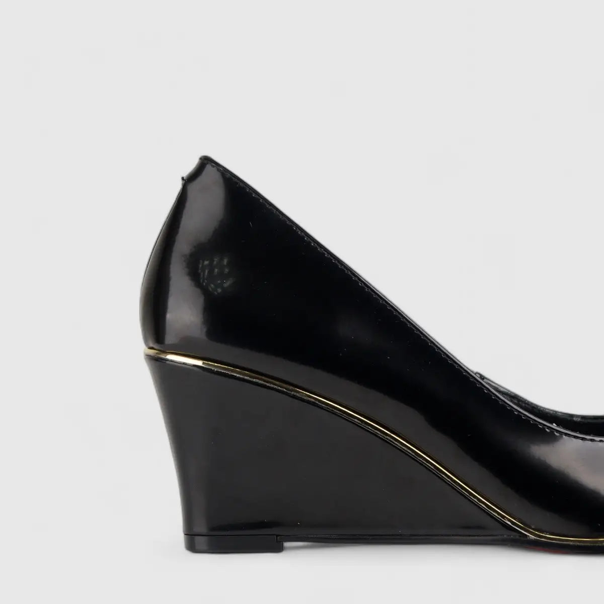 Bulbul Leather Wedge Black LAR6003 Wedges | familyshoecentre
