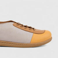 Dimato Ladies Leather Comfort Lace Up 093.9102 Orange/Stone DS239