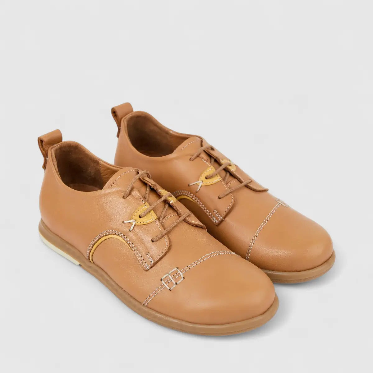 Dimato Ladies Leather Comfort Lace Up 093.9103 Tan DS238