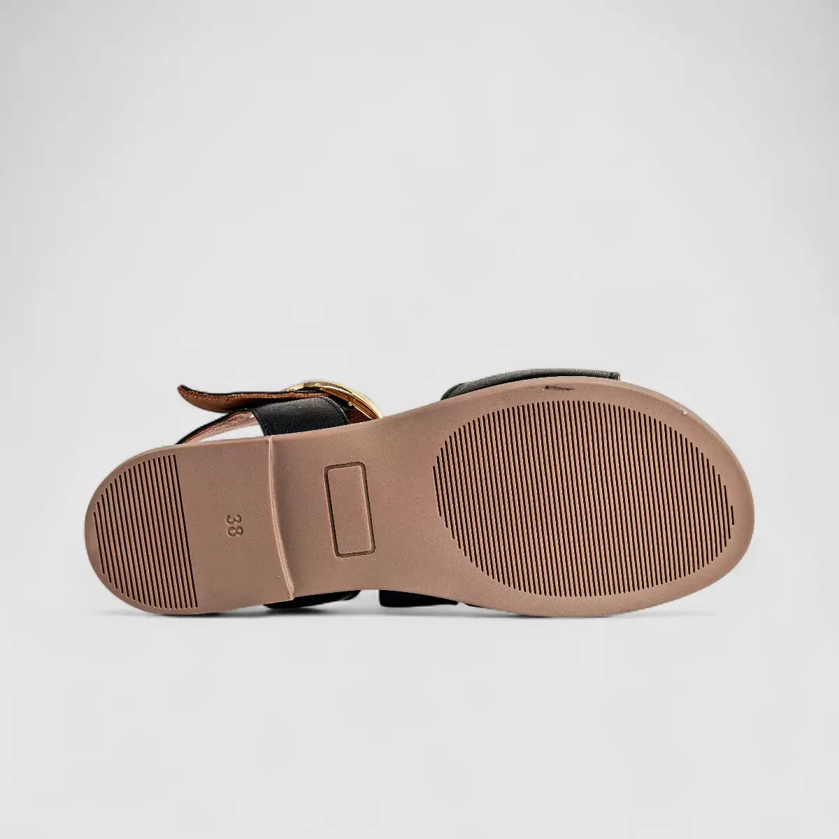 Dimato Ladies Leather Comfort Push In Sandal 002.8610 Black DS214