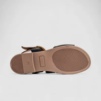 Dimato Ladies Leather Comfort Push In Sandal 002.8610 Black DS214