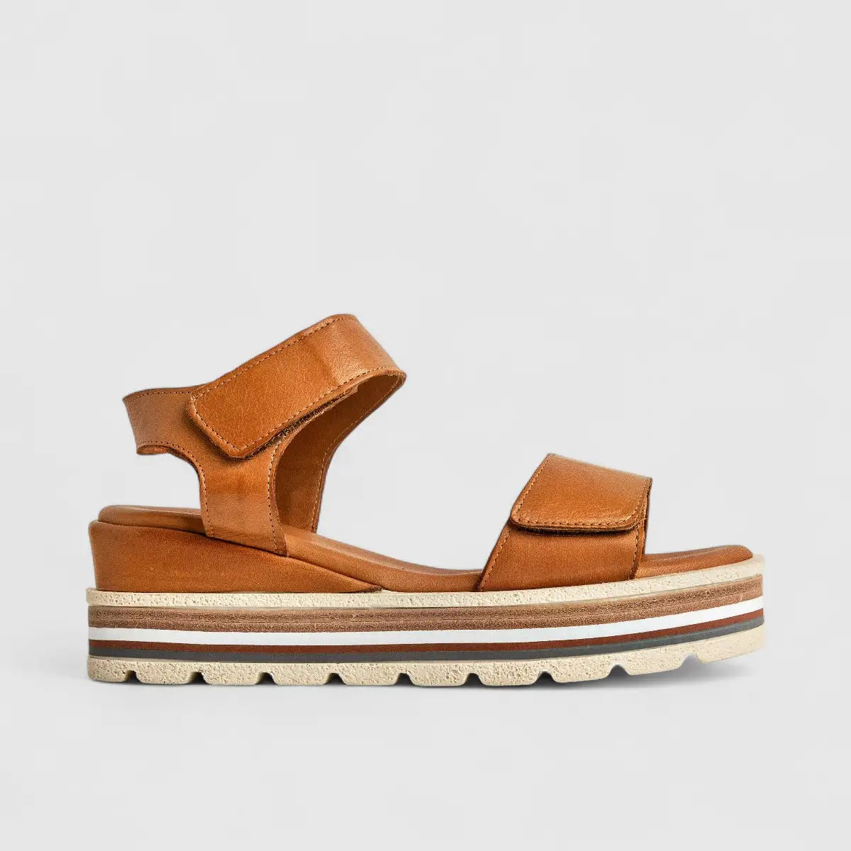 Dimato Ladies Leather Comfort Sandal 002.8451 Tan DS228