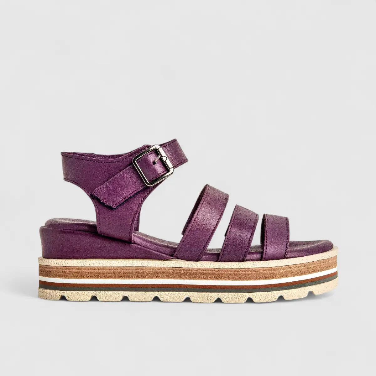 Dimato Ladies Leather Comfort Sandal 002.8454 Purple DS229