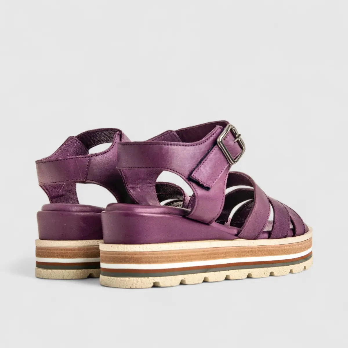 Dimato Ladies Leather Comfort Sandal 002.8454 Purple DS229